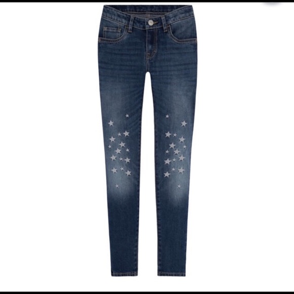 NWT⭐️ GIRLS LEVI STAR EMBELLISHED SKINNY JEAN - Picture 2 of 7